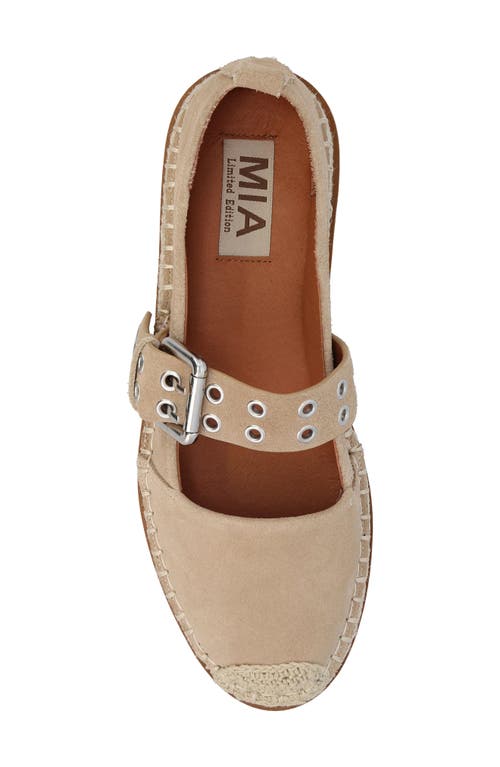Mia Valri Espadrille Mary Jane Flat In Natural