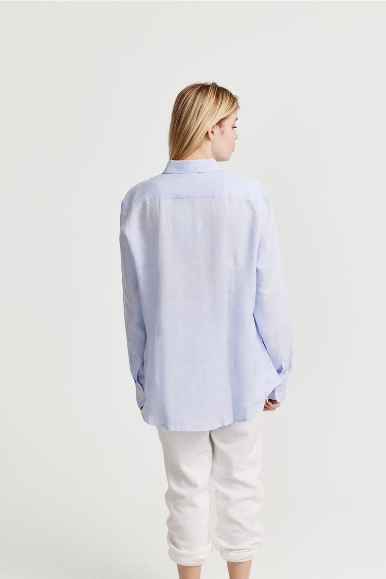 The Washed Linen Shirt, Alternate, color, Light Blue