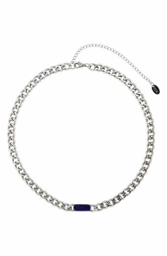 REBL Gender Inclusive Stone Curb Chain Necklace