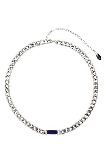 Rebl Gender Inclusive Stone Curb Chain Necklace