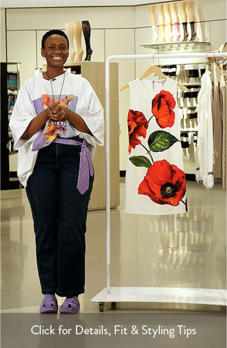 Wynell Floral Scuba Knit Minidress, sales video thumbnail