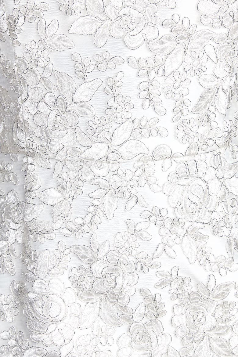 Ornate Lace Maxi Wedding Dress, Alternate, color, Ivory