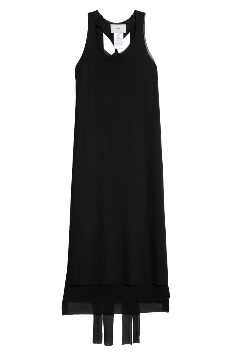 SETCHU Tiered Sheer Tank Dress, Alternate, color, Black