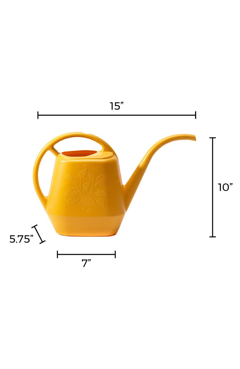 Bloem Watering Can Aqua Rite 1.1 Gallon (144 Fl Oz) Earthy Yellow, Alternate, color, Yellow