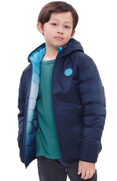 Rokka&rolla Kids' Reversible Puffer Jacket In Blue