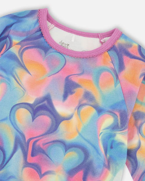 Deux Par Deux Organic Cotton Two-piece Pajamas In Multi