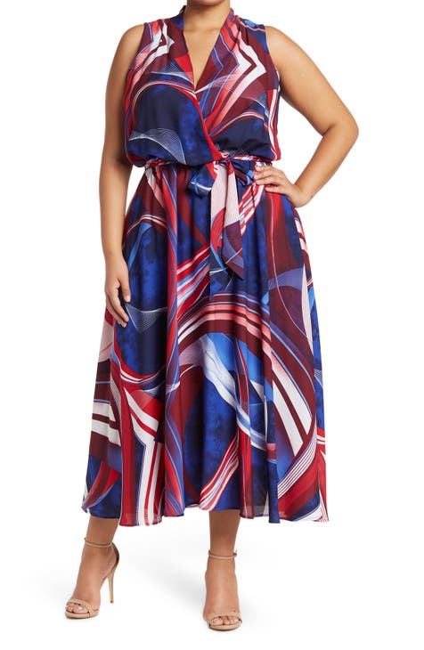 Spain Printed Maxi Dress (Plus Size)