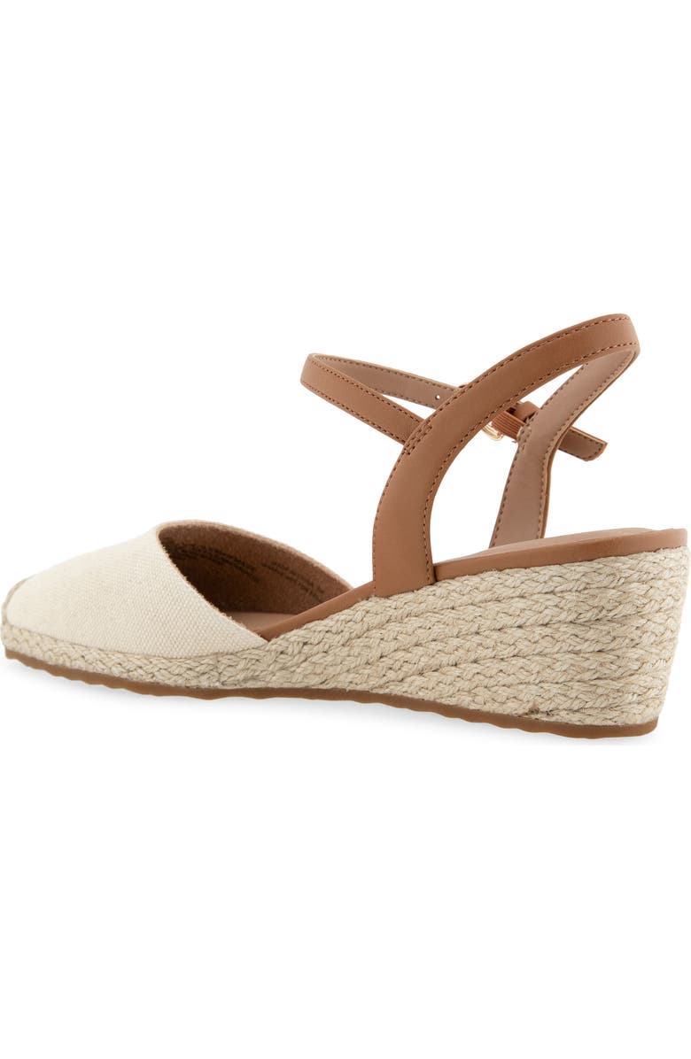 Aerosoles Real Wedge Sandal, Alternate, color, Natural Canvas