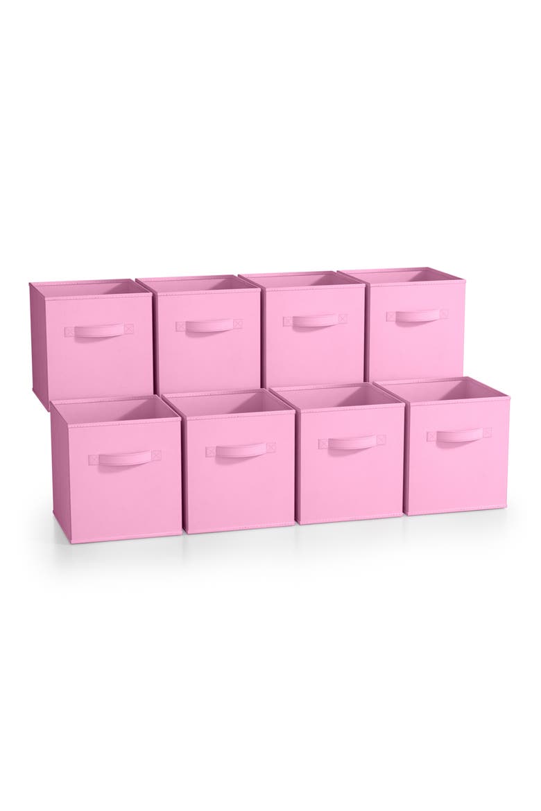 8-Pack Collapsible Storage Cubes, Main, color, PASTEL PINK