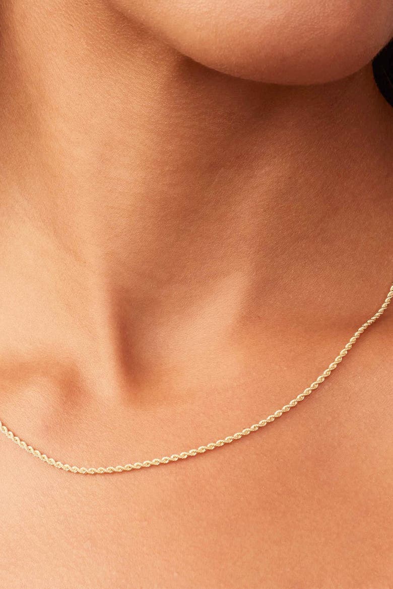 10K Gold Roman Rope Chain Necklace, Alternate, color, Yellow Gold