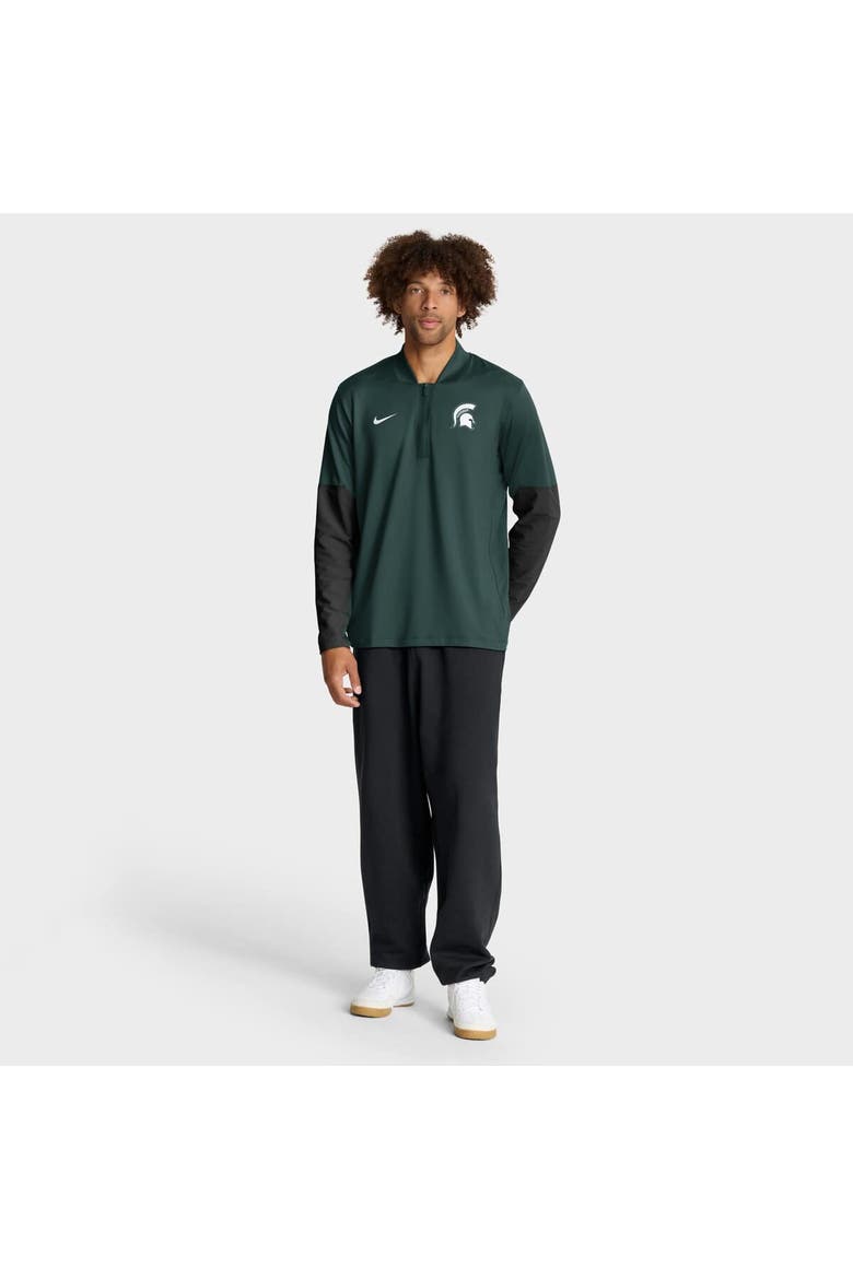 Men's Nike Green Michigan State Spartans One Goal Performance Half-Zip Pullover, Alternate, color, Green
