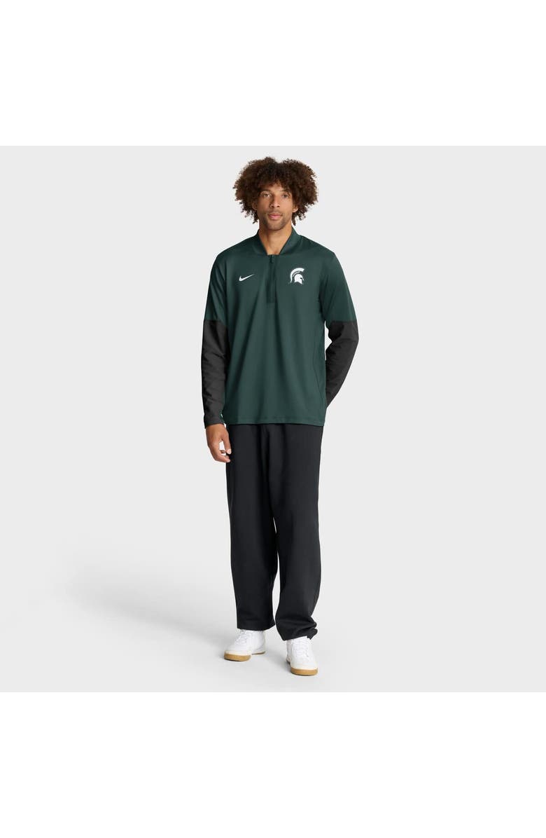 Nike Men
s Nike Green Michigan State Spartans One Goal Performance Half-Zip Pullover, Alternate, color, Green