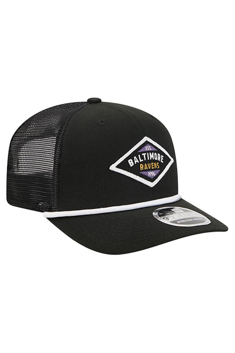 Men's New Era  Black Baltimore Ravens Team 9SEVENTY Adjustable Hat, Alternate, color, Black