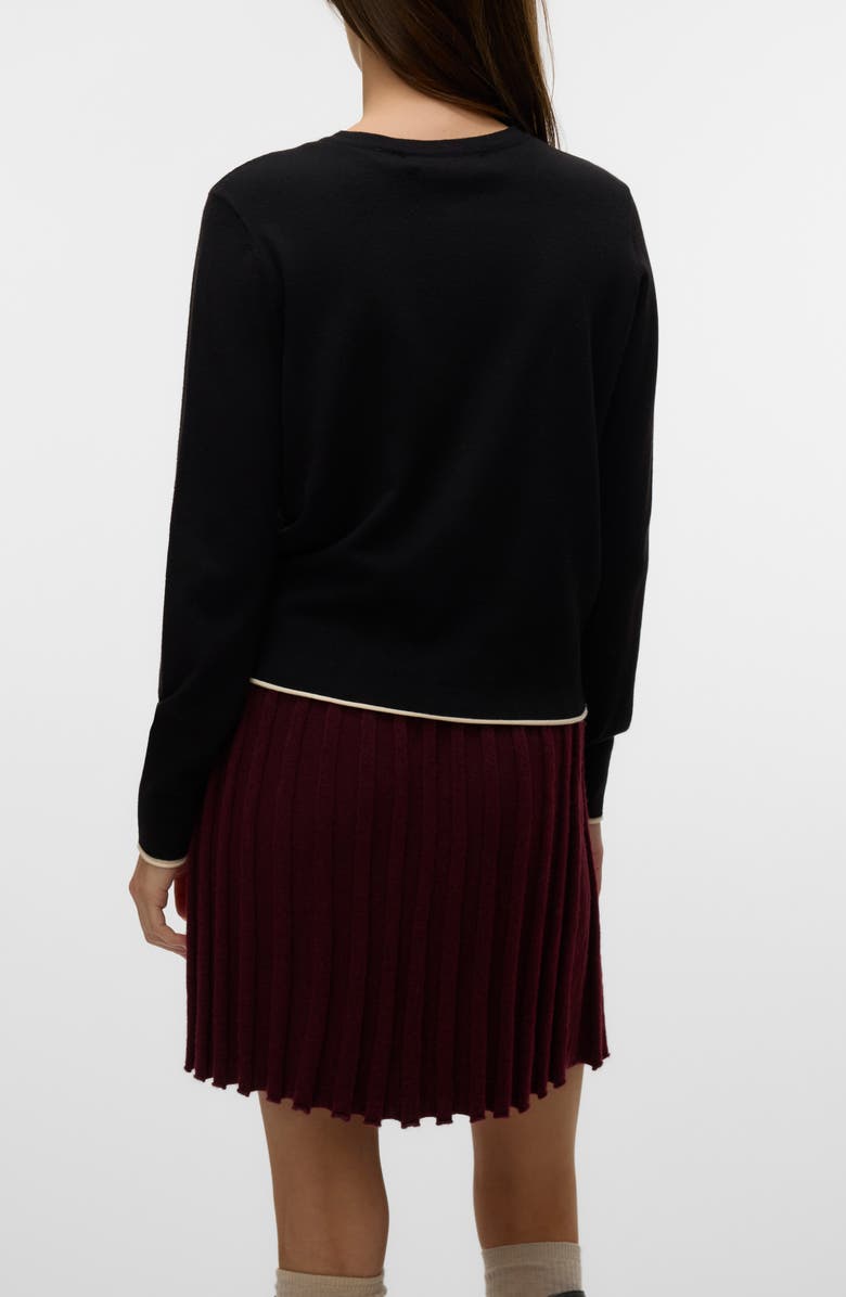 VERO MODA Breeze Cardigan, Alternate, color, Black Detail W Birch