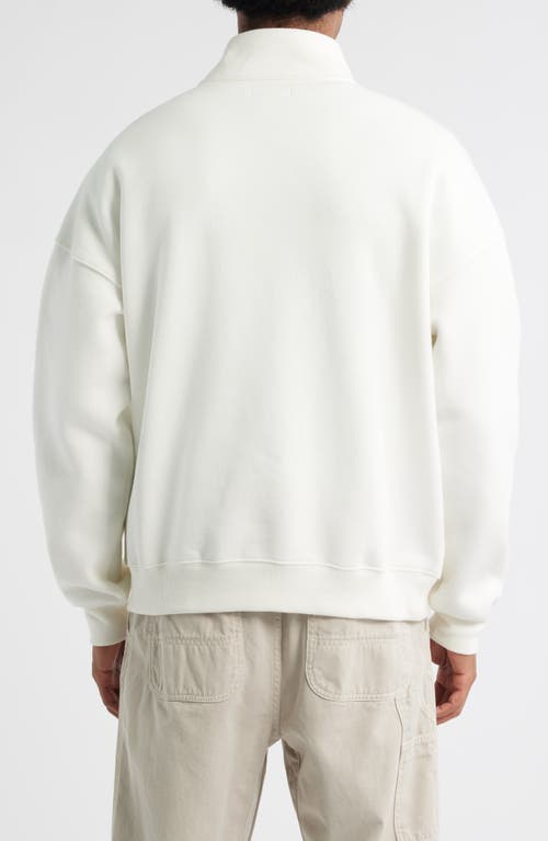 Bp. Cotton Blend Fleece Quarter Zip Pullover In White