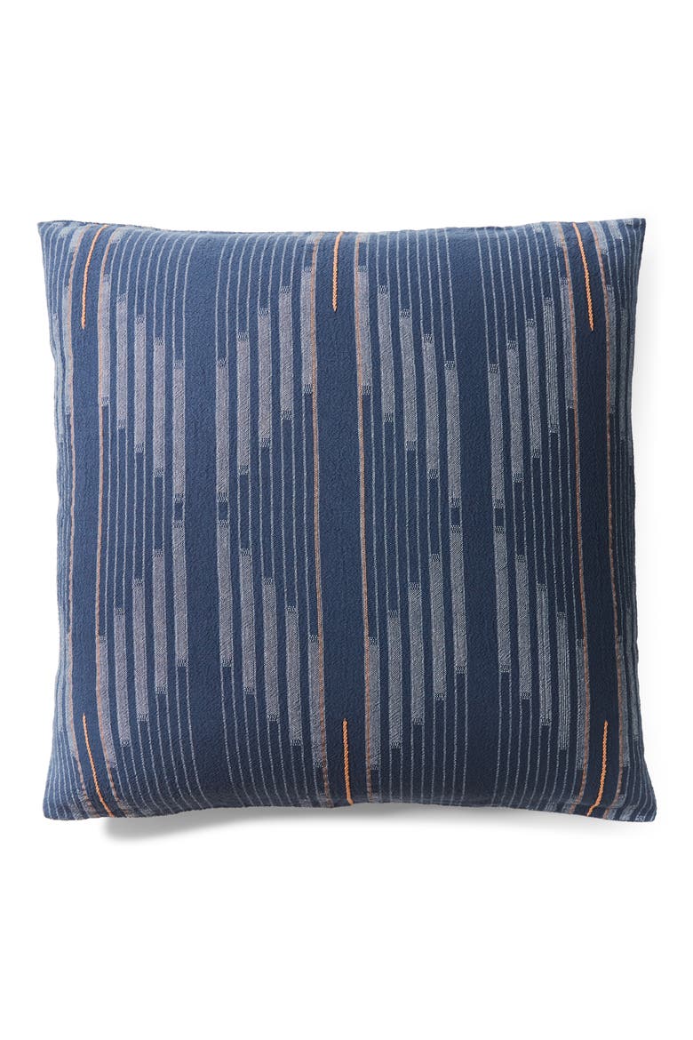 Morelia Jacquard Organic Cotton Euro Sham, Main, color, MOONLIGHT BLUE
