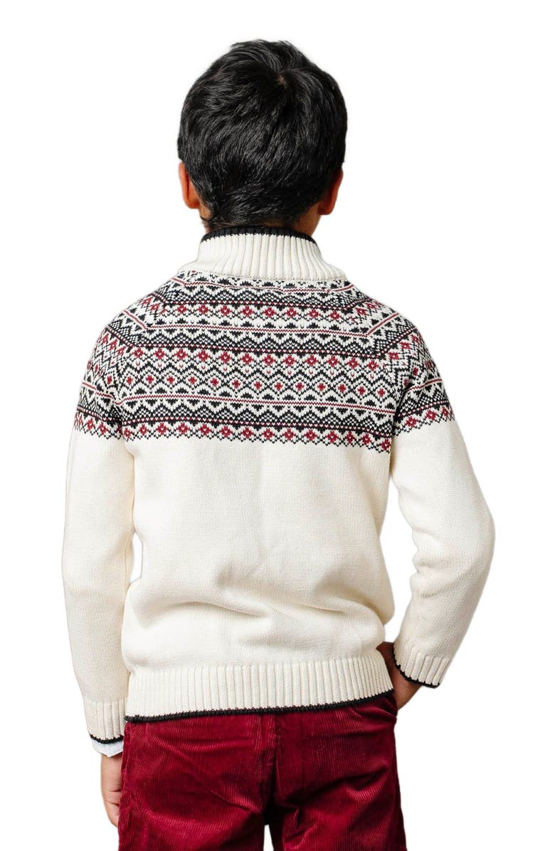 Hope & Henry Boys' Organic Half Zip Ski Sweater, Kids, Alternate, color,