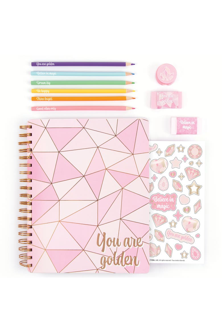 All in 1 Sketching Set Journal & Art 200 Page Book, Alternate, color, Multicolored