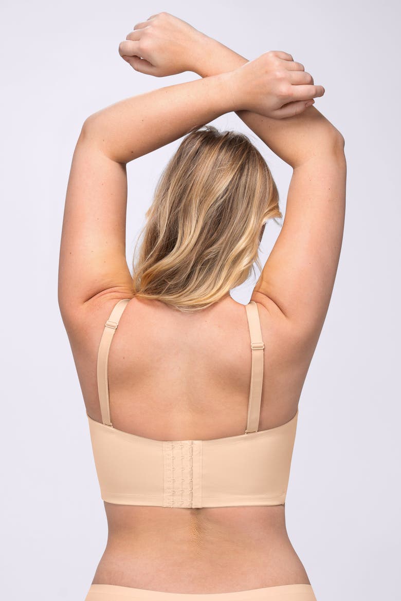 Strapless Convertible Underwire Bra Full Coverage, Alternate, color, Beige