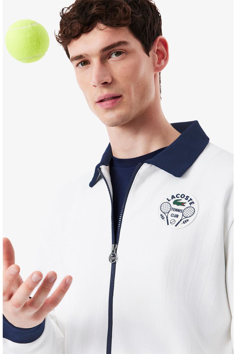Tennis Heritage Zip Jacket, Alternate, color, 522 WHITE/ NAVY BLUE