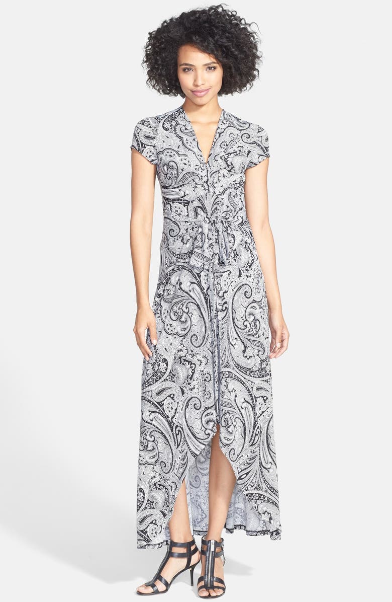 MICHAEL Michael Kors Twist Front High/Low Maxi Dress, Main, color, 
