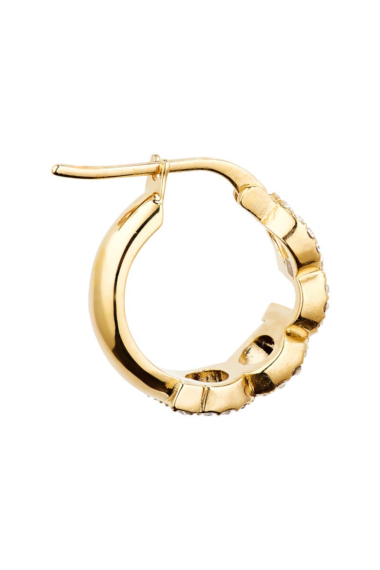 Crystal Script Hoop Earrings, Alternate, color, GOLD