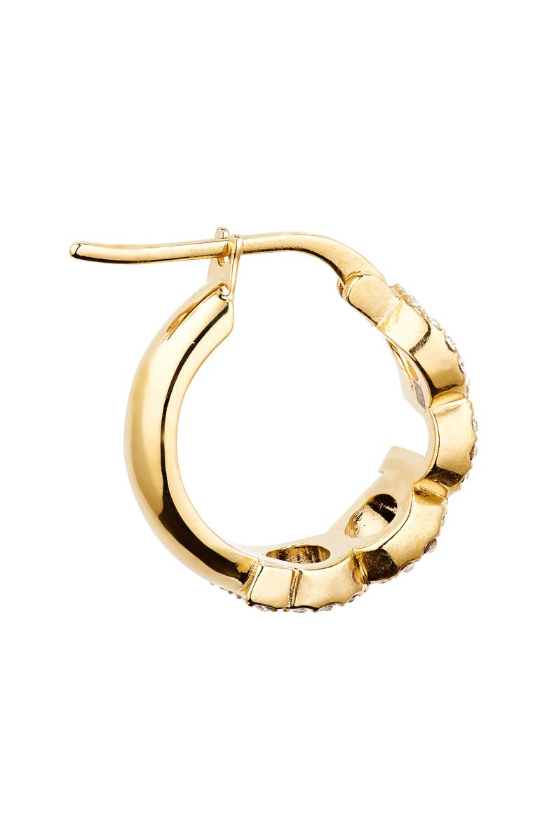 Gucci Crystal Script Hoop Earrings, Alternate, color, 