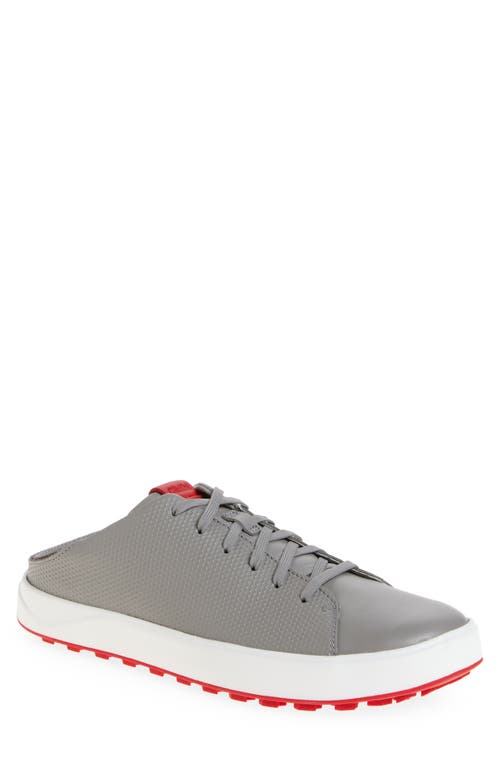 Olukai Wai'alae Waterproof Leather Golf Shoe In Gray