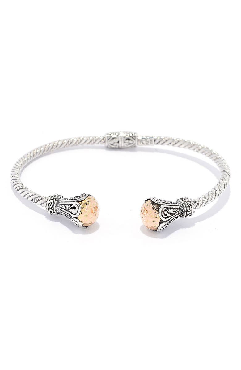 SAMUEL B. Twisted Bangle Bracelet, Main, color, Silver And Gold