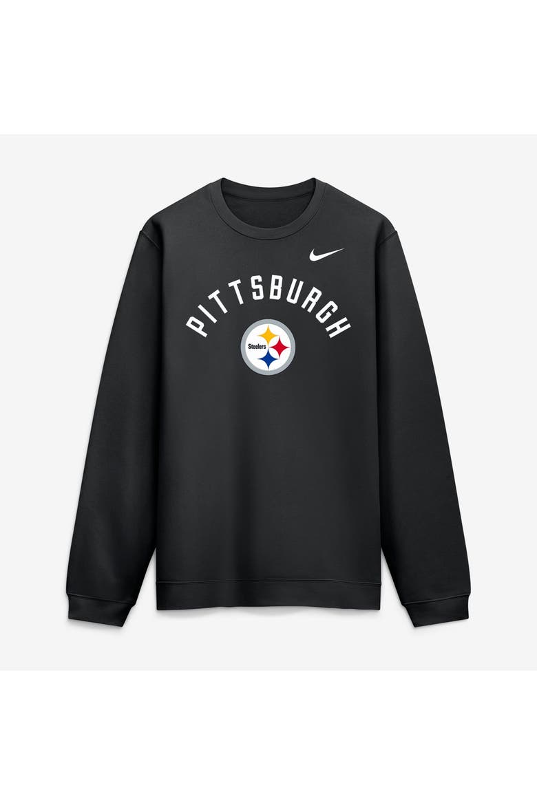 Men's Nike Black Pittsburgh Steelers Primetime Club Sweatshirt, Main, color, Black