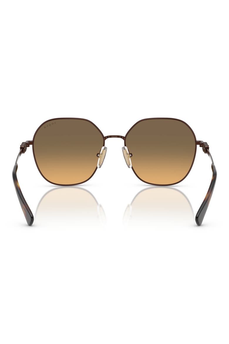 55mm Gradient Irregular Sunglasses, Alternate, color, COPPER