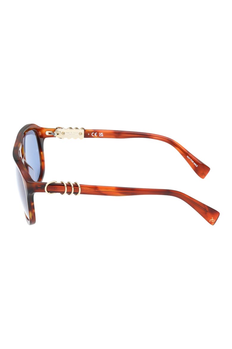 55mm Navigator Sunglasses, Alternate, color, SHINY MILKY AMBER BROWN WATERC