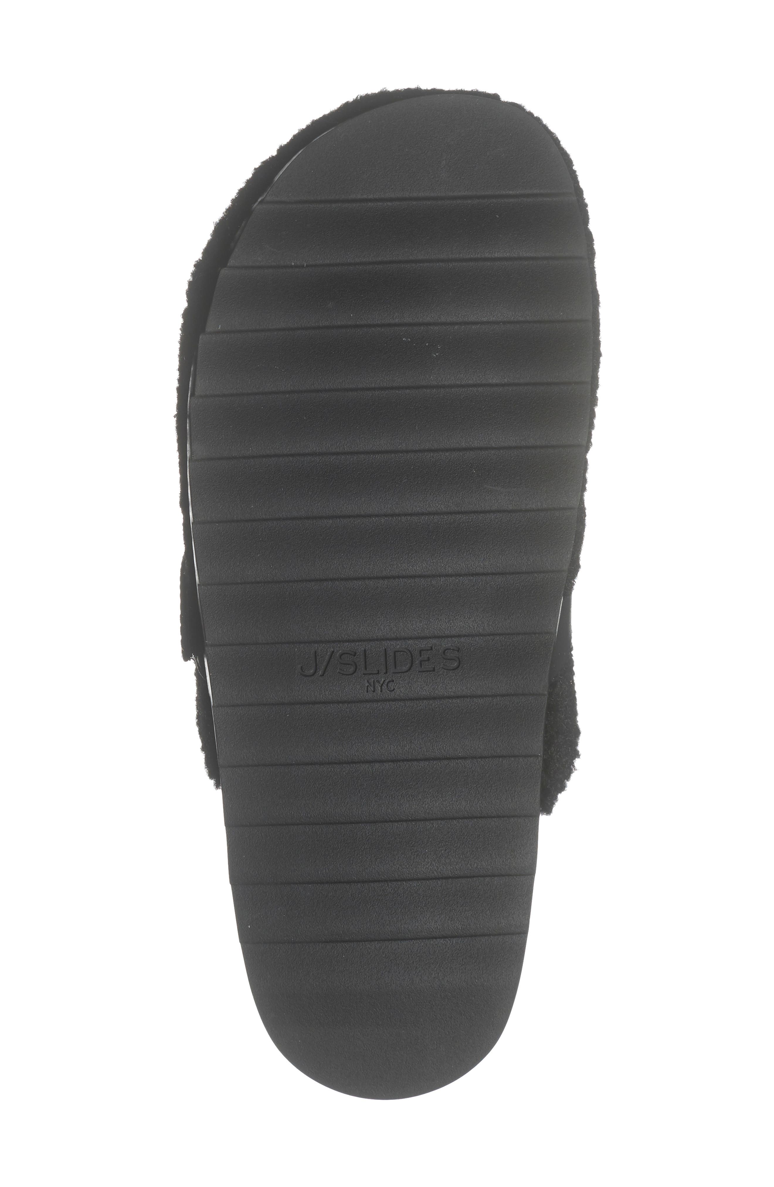 JSlides Rosie Faux Shearling Mule, Alternate, color, Black