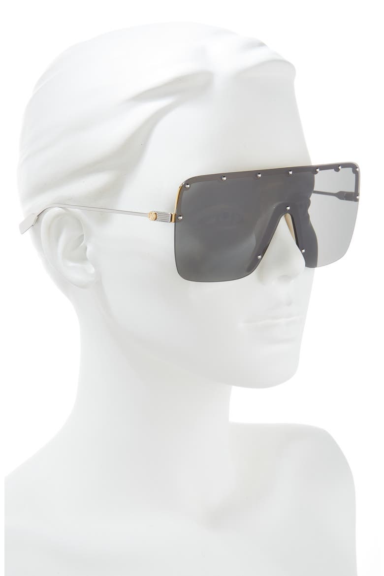 99mm Shield Sunglasses, Alternate, color, GOLD SILVER GREY