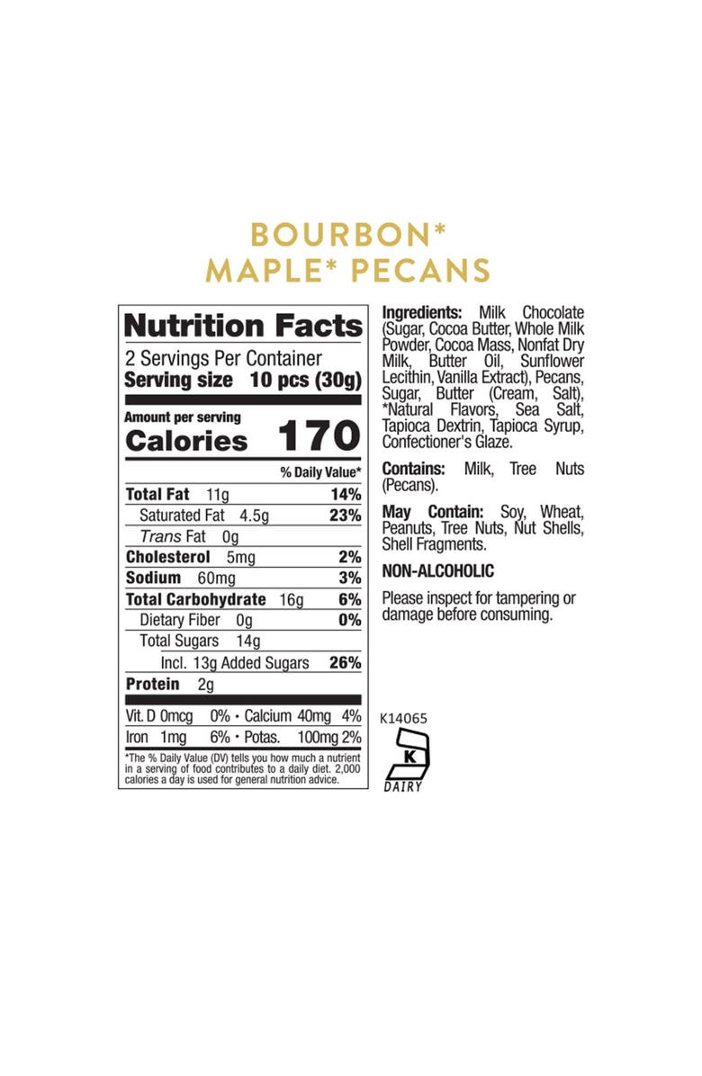 sugarfina Off Hours Set of 3 Bourbon Maple Pecan Candy Cubes, Alternate, color, Brown