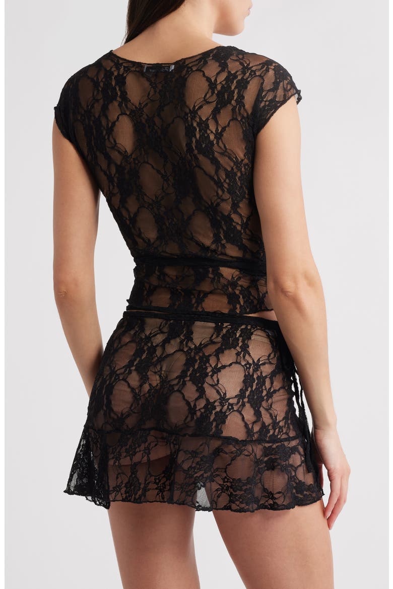 Sheer Lace Wrap Top, Alternate, color, BLACK