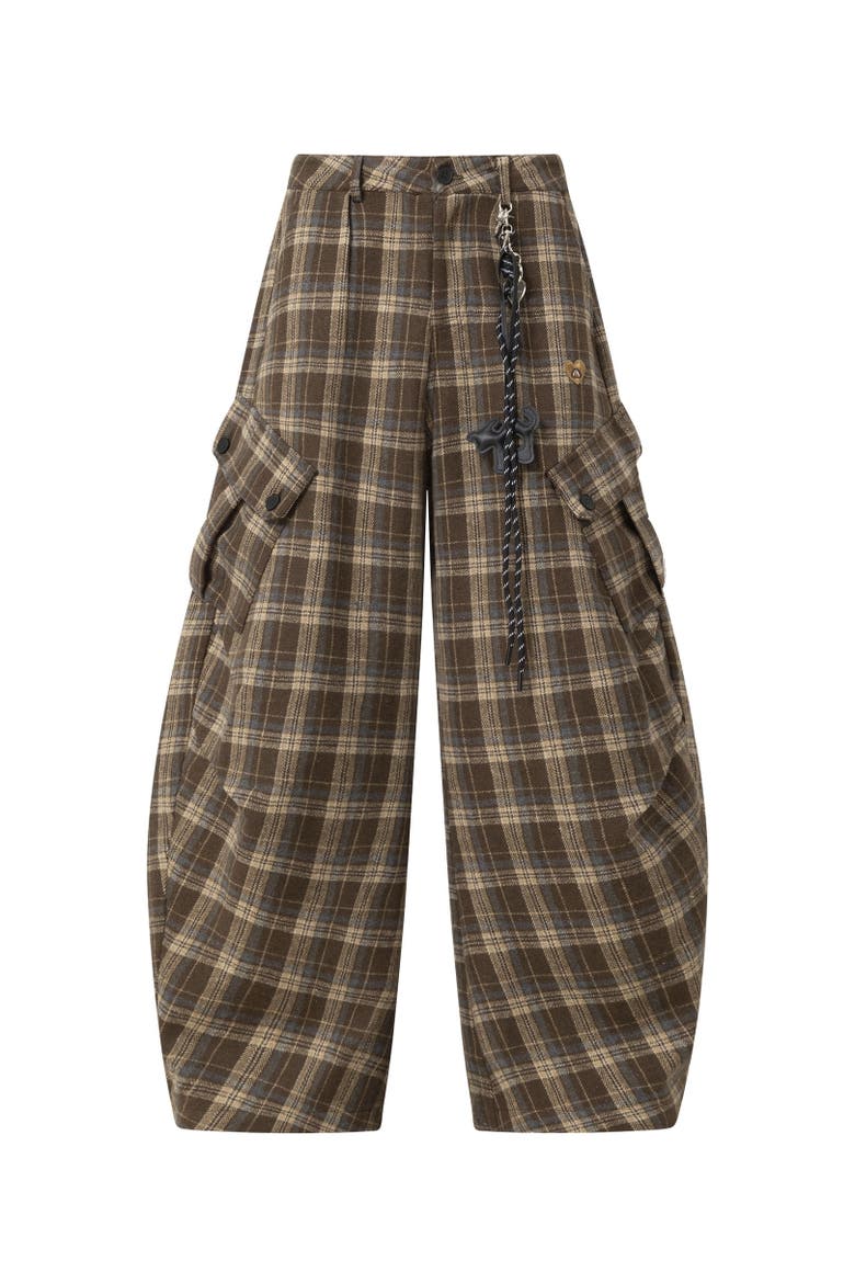 Baggy Barrel Cargo Pants, Alternate, color, Brown