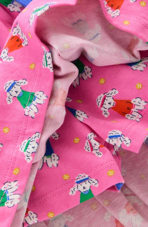 Mini Boden Kids' Pleated Jersey Skort In Cosmos Pink Sporty Poodle