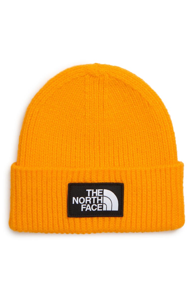 The North Face Logo Cuffed Beanie, Main, color,