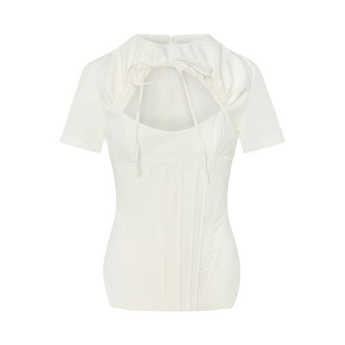 Pcfg Tailored Corset Tee Top In White