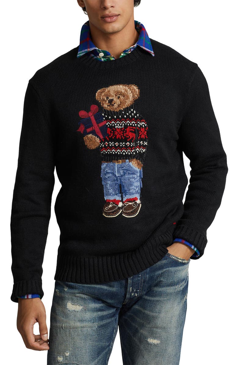 Polo Ralph Lauren Holiday Polo Bear Crewneck Sweater, Main, color,