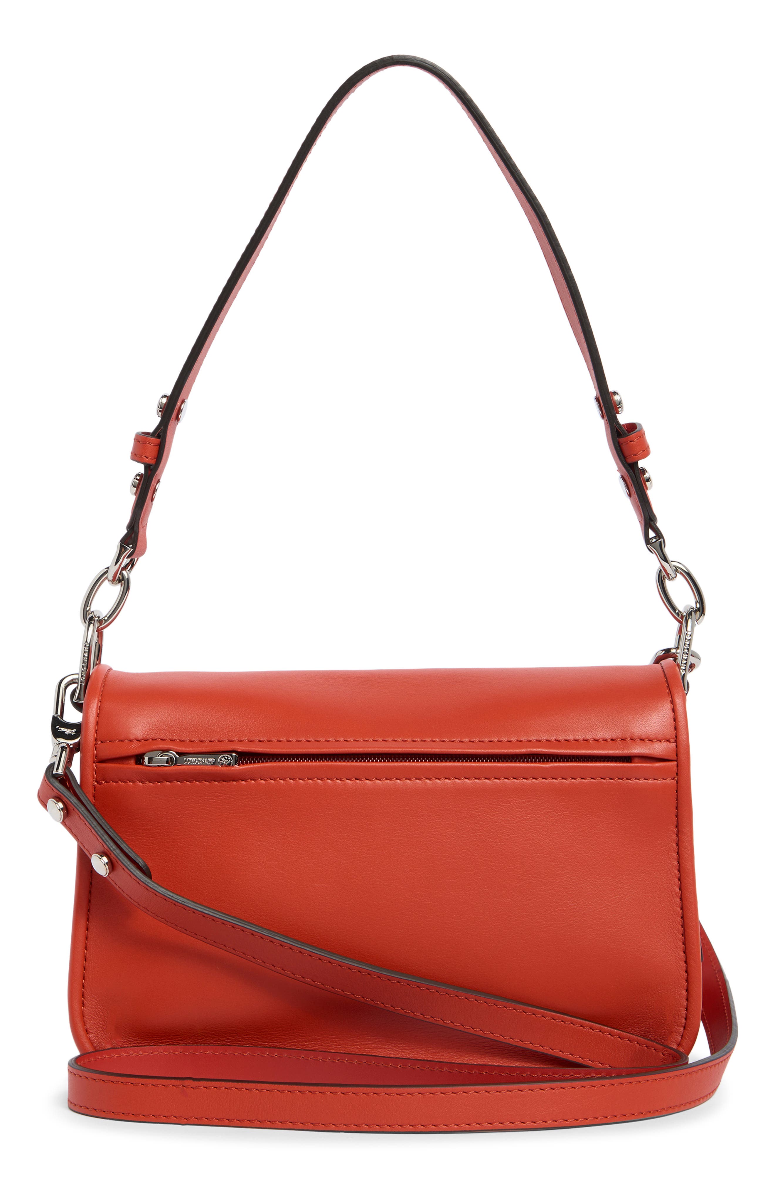 Longchamp Mademoiselle Studded Crossbody Bag, Alternate, color, Poppy