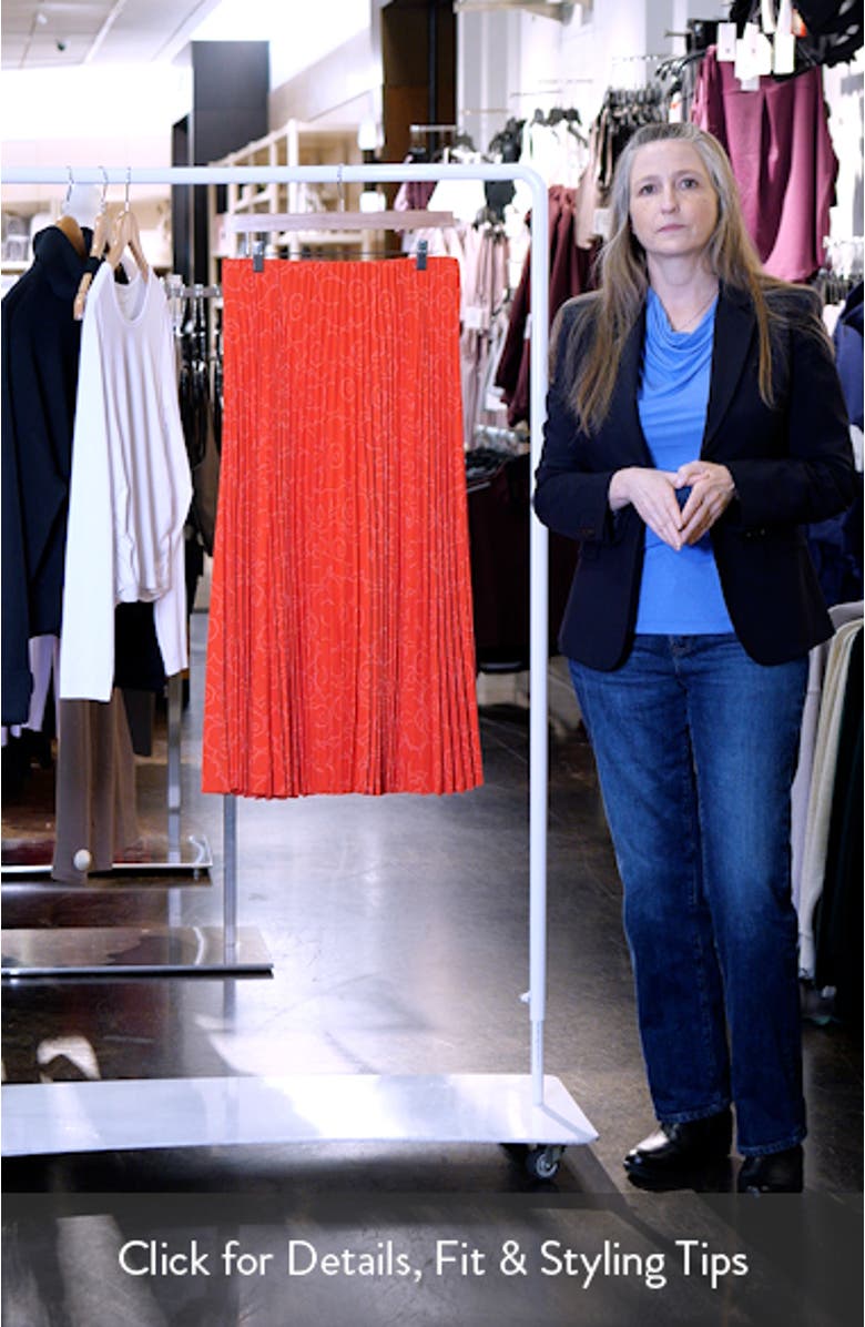 Myy Piirto Unikko Floral Pleated Midi Skirt, sales video thumbnail