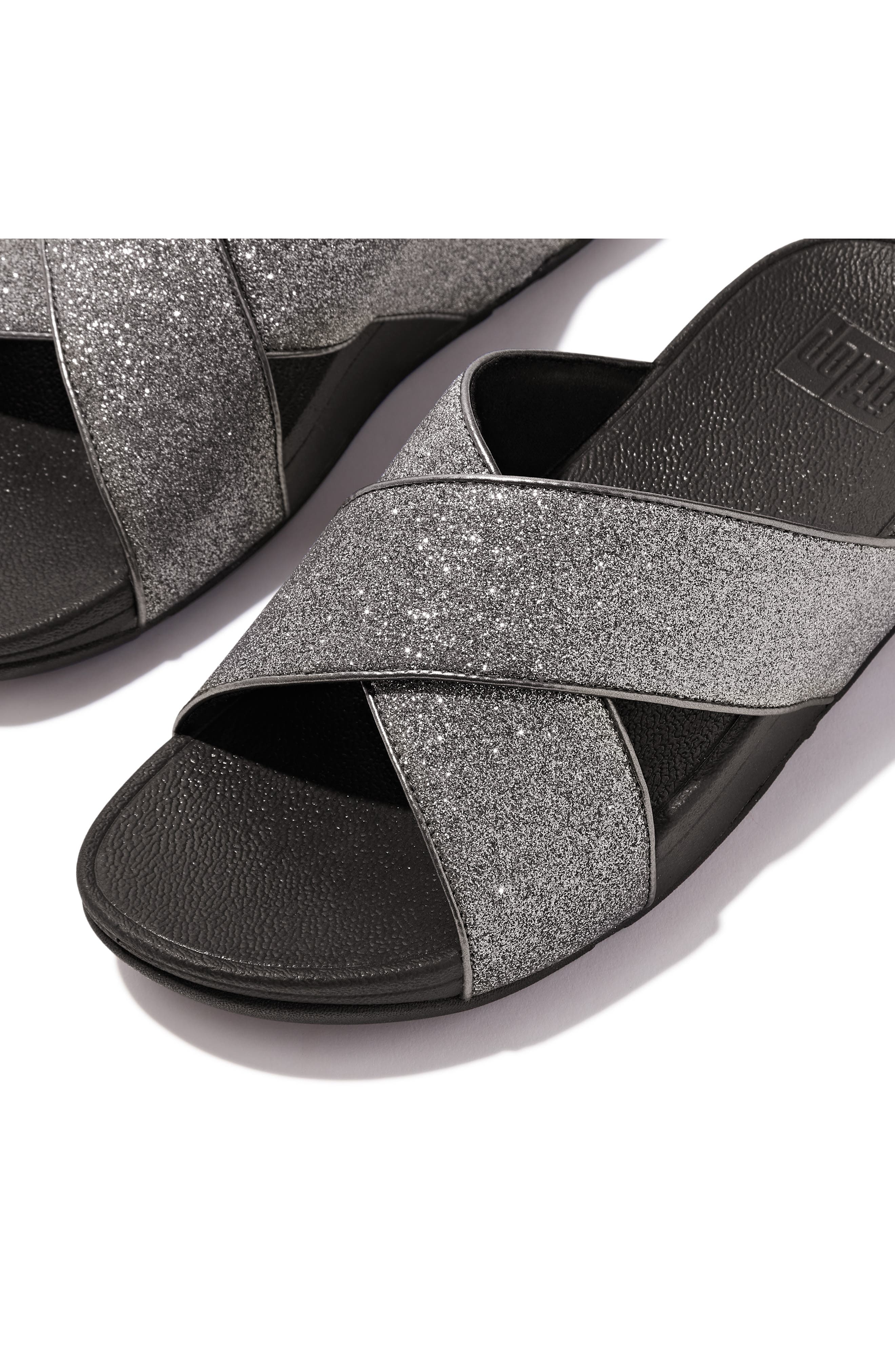 Lulu Glitterdust Platform Wedge Slide Sandal (Women) | Nordstrom