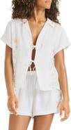 Vitamin A® Superbloom Tie Front Cover-Up Shirt