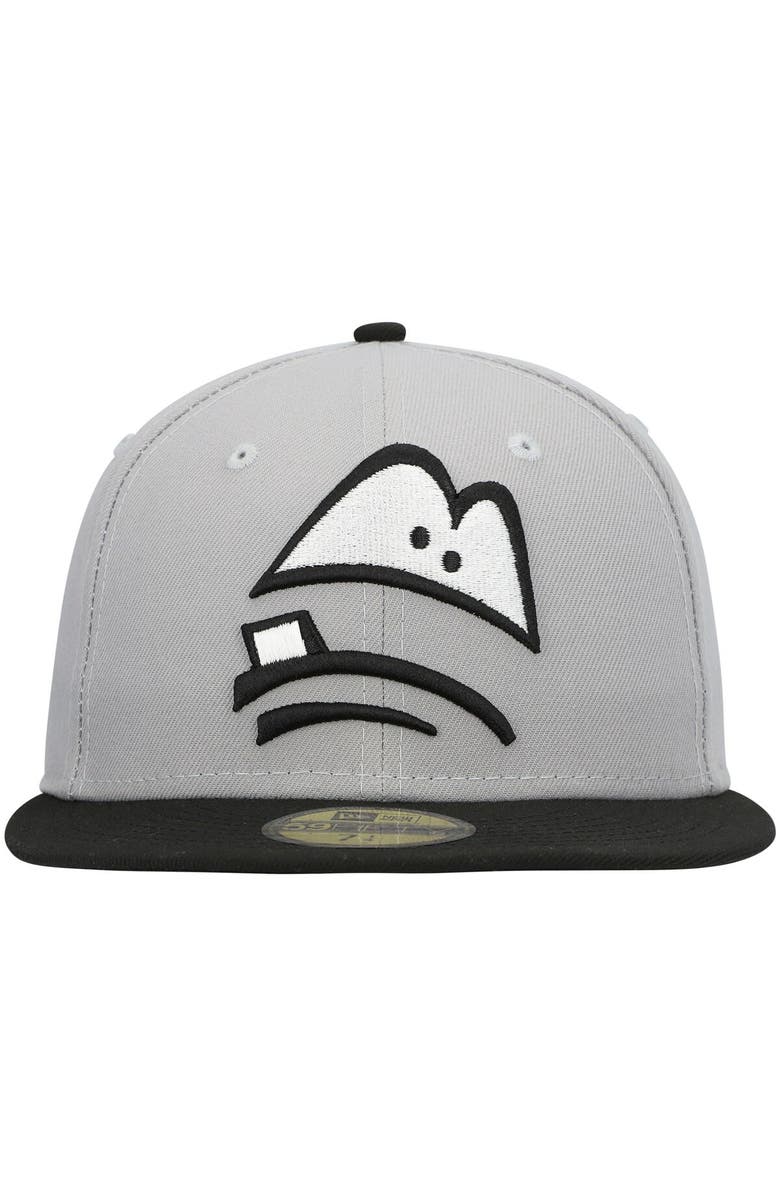 New Era Men's New Era Gray Lansing Lugnuts Authentic Collection Road 59FIFTY Fitted Hat, Alternate, color, Gray