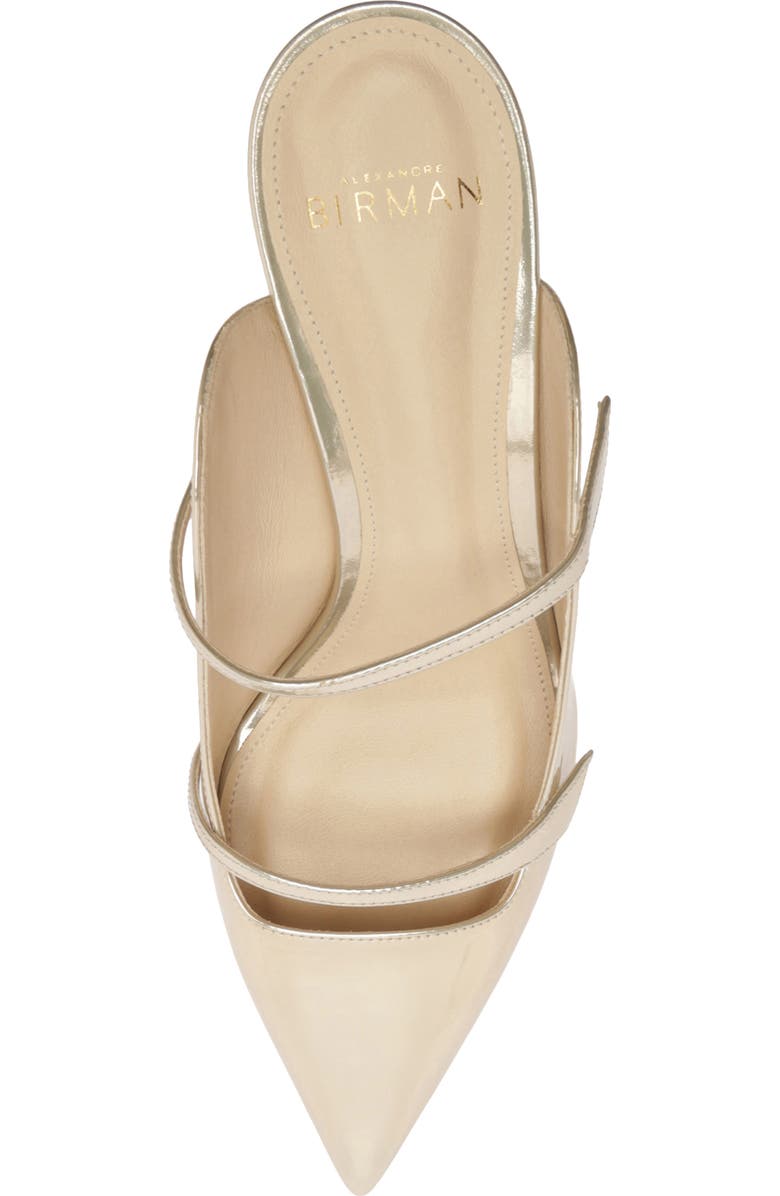 Alexandre Birman Tita Metallic Pointed Toe Mule Pump, Alternate, color, Yellow