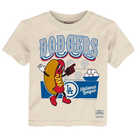 Toddler Mitchell & Ness  Cream Los Angeles Dodgers Step Back Up T-Shirt
