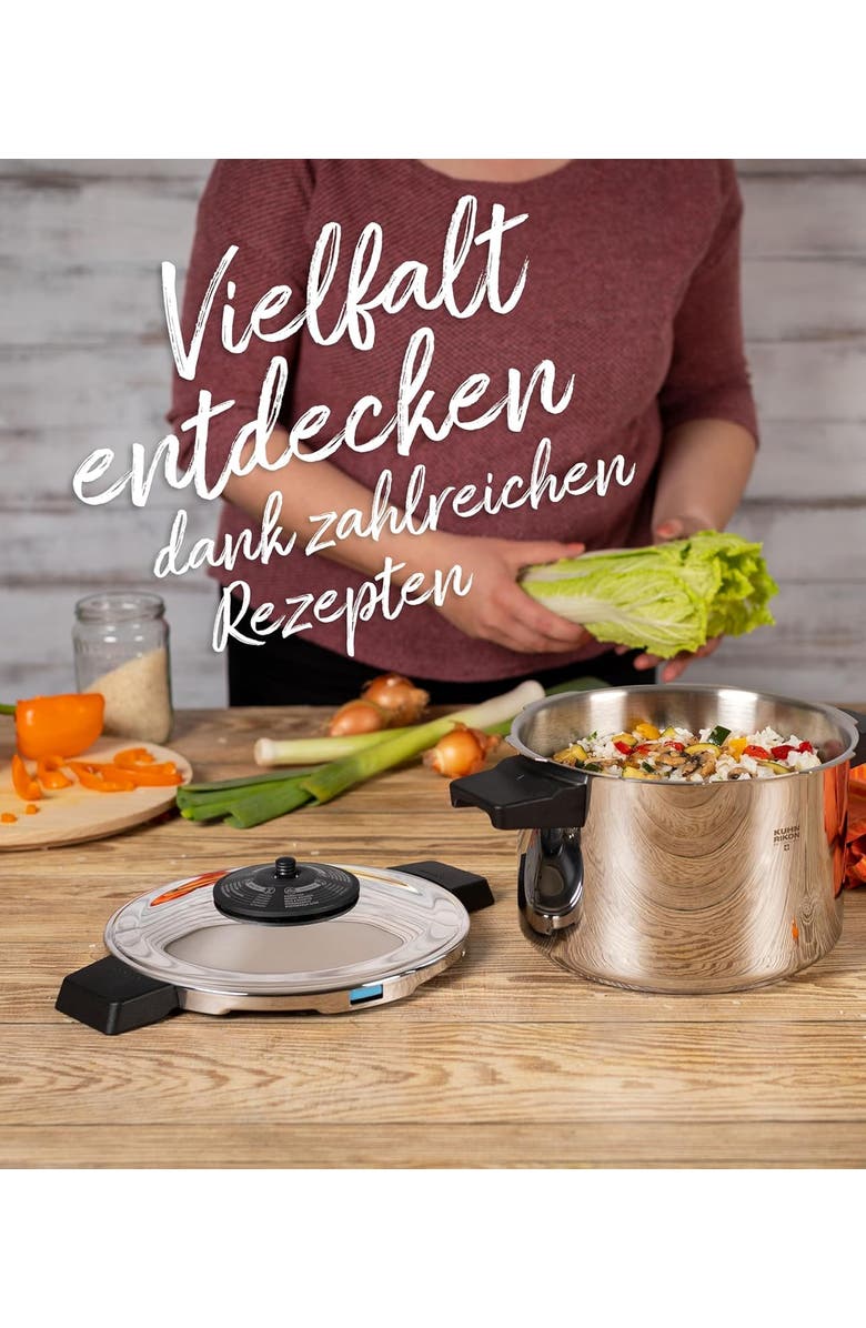 Kuhn Rikon Duromatic Classic Neo Long handle Stovetop Pressure Cooker, 7.4-Quart, Alternate, color, Silver