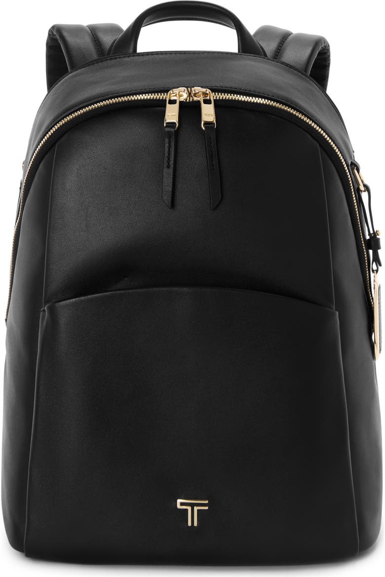 black leather medium backpack Sloan Large grain leather Kattee Genuine Leather Backpack Purse